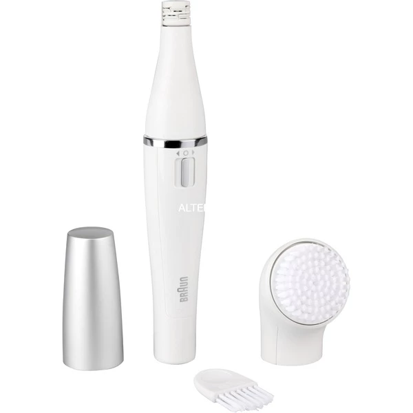 Braun 810 Épilateur Visage/Épilation Et Brosse Nettoyante, Appareil à épiler (Blanc/Argent)