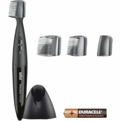 Braun 81519196 Tondeuse De Précision Noir, Tondeuse à Barbe (Noir, Barbe, Moustache, 5 Mm, 8 Mm, Noir, Acier Inoxydable, Batterie)