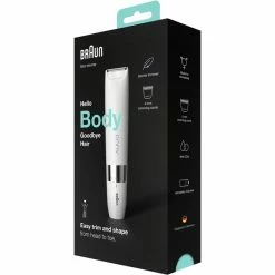Braun BS1000 Blanc, Dépilatoire (Blanc/chrome, Blanc, Cylindre, Batterie, AA, Alcaline, 114 G)