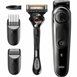 Braun BeardTrimmer 5 BT5342, Tondeuse à Barbe (Noir/gris)