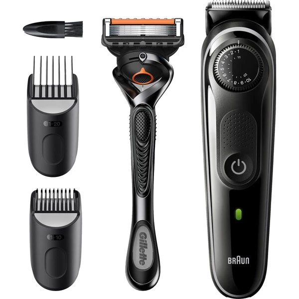 Braun BeardTrimmer 5 BT5342, Tondeuse à Barbe (Noir/gris)