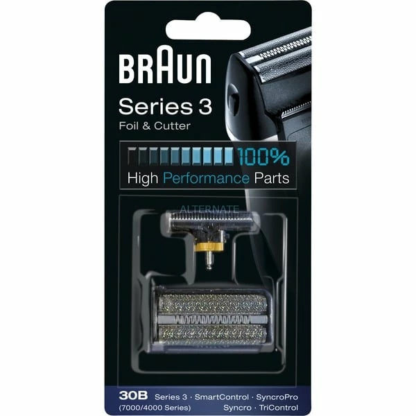 Braun Lame Rasoir 30B, Tête De Rasage (Noir, Tête De Rasage, 1 Tête(s), Braun SyncroPro 7765,7680,7650,7630,7570,7540,7520,7516,7515, 7510,7505,7504,7015., 10 G, 25 Mm, 80 Mm)