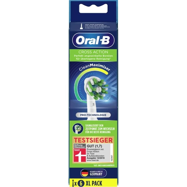 Braun Oral-B CrossAction CleanMaximiser, Tête Brosse à Dent électrique (Blanc)