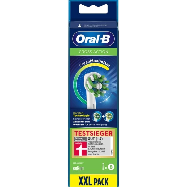 Braun Oral-B CrossAction CleanMaximiser, Tête Brosse à Dent électrique (Blanc)