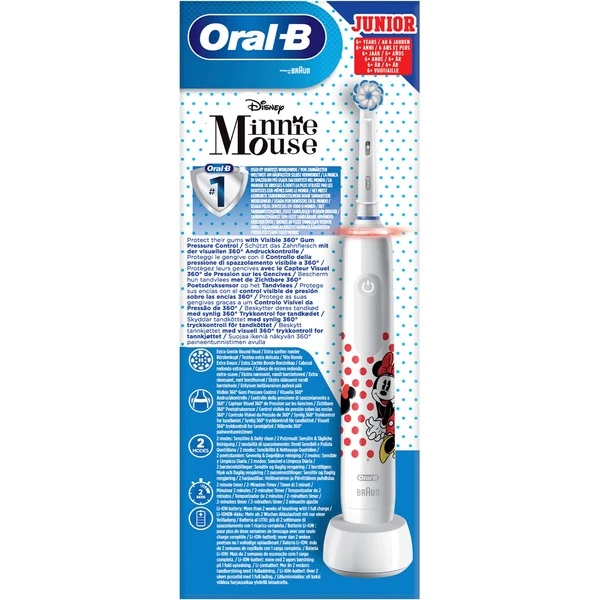 Braun Oral-B Junior Minnie Mouse, Brosse A Dents Electrique (Blanc) – Image 4
