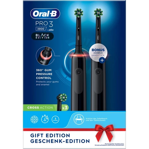 Braun Oral-B Pro 3 3900 Black Edition, Brosse A Dents Electrique (Noir) – Image 3