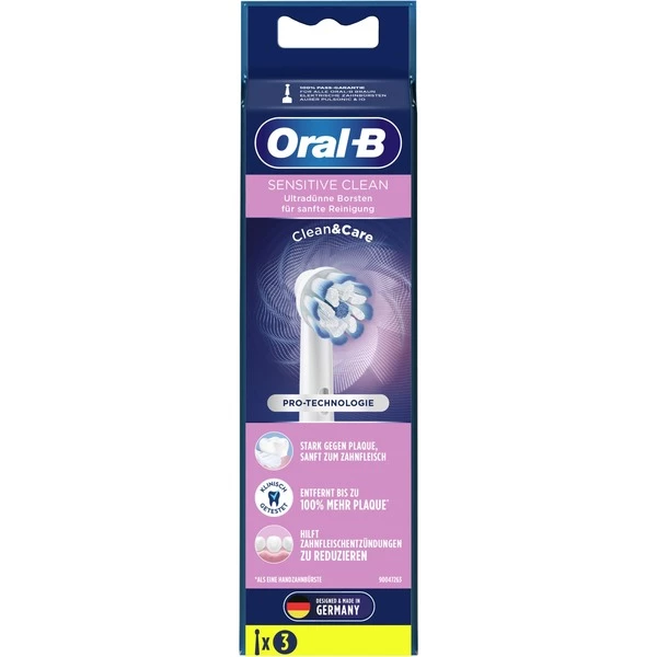 Braun Oral-B Sensitive Clean, Tête Brosse à Dent électrique (Blanc)