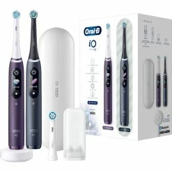 Braun Oral-B IO Series 8 Duo, Brosse A Dents Electrique (Violet/Noir)