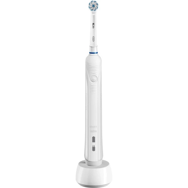 Braun PRO 1200 Adulte Brosse à Dents Vibrante Blanc, Brosse A Dents Electrique (Blanc, Adulte, Brosse à Dents Vibrante, Blanc, 2 Min, 30 Sec, Batterie, Batterie Intégré)