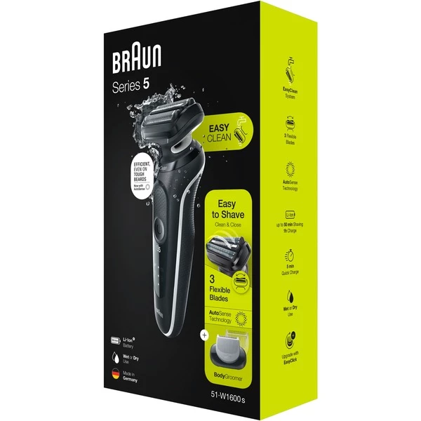 Braun Series 5 51-W1600s, Rasoir (Noir/Blanc) – Image 4