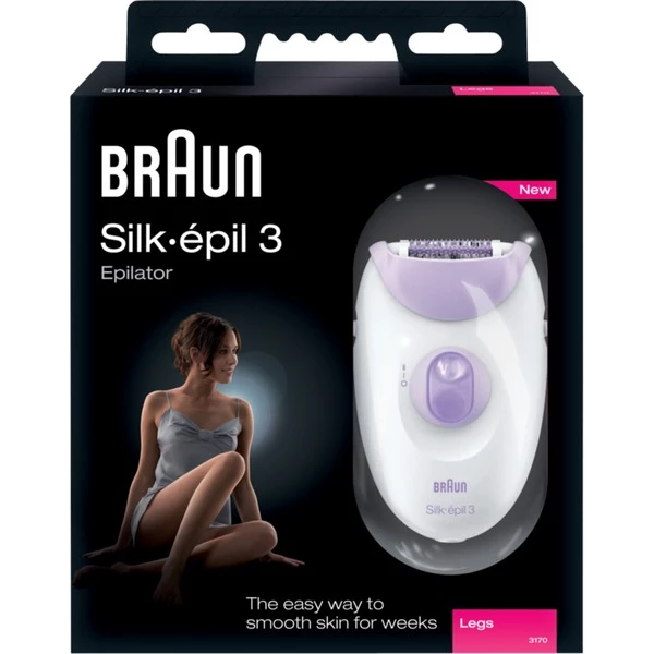 Braun Silk-épil 3 3170, Appareil à épiler (Blanc/Violet) – Image 3