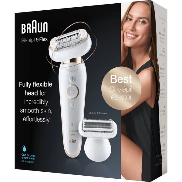 Braun Silk-épil 9 Flex 9002, épilateur, Appareil à épiler (Blanc/Or) – Image 4