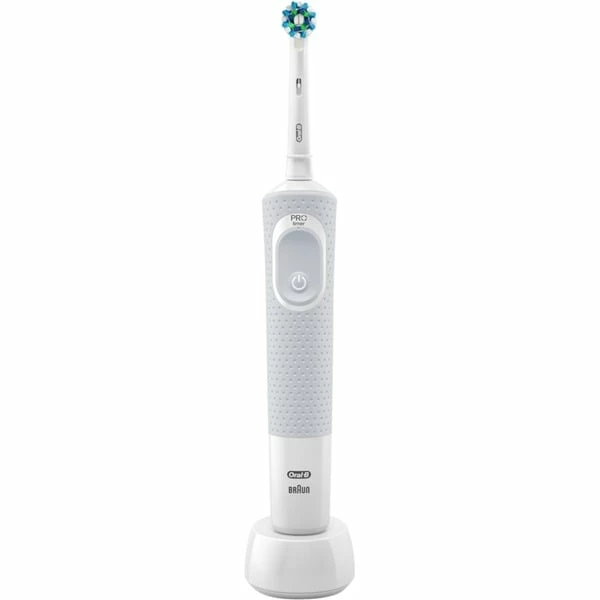 Braun Vitality 100 CrossAction Adulte Brosse à Dents Rotative Oscillante Blanc, Brosse A Dents Electrique (Blanc, Adulte, Brosse à Dents Rotative Oscillante, Blanc, 2 Min, Batterie, Batterie Intégré)
