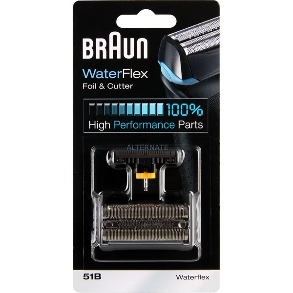 Braun WaterFlex 51B Tête De Rasage (Tête De Rasage, 1 Tête(s), Noir, Argent, 18 Mois, Braun, Waterflex WF2S) – Image 3