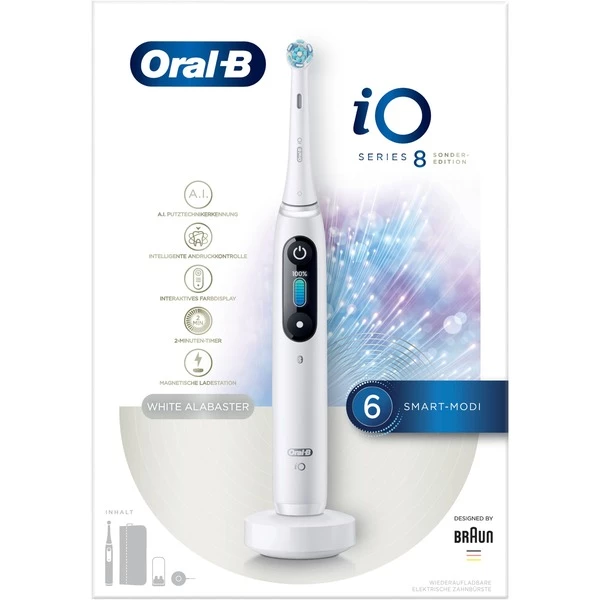 Braun IO 80335708 Brosse à Dents électrique, Brosse A Dents Electrique (Blanc, Allemagne, 492,82 G, 100 Mm, 178 Mm, 253 Mm, 773,95 G)