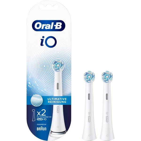Braun IO Ultimative 2 Pièce(s) Blanc, Tête Brosse à Dent électrique (Blanc, 2 Pièce(s), Blanc, Oral-B, IO, 38 G)