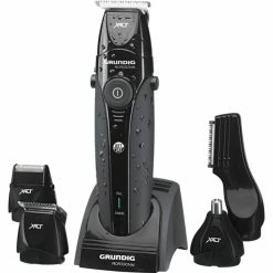 Grundig GMN3240 Tondeuse à Cheveux Noir (Noir, Noir, Cylindre, 2,5 Mm, 9 Mm, Barbe, Oreille, Nez, Acier Inoxydable)