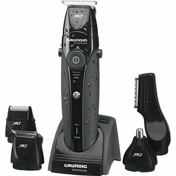 Grundig GMN3240 Tondeuse à Cheveux Noir (Noir, Noir, Cylindre, 2,5 Mm, 9 Mm, Barbe, Oreille, Nez, Acier Inoxydable)