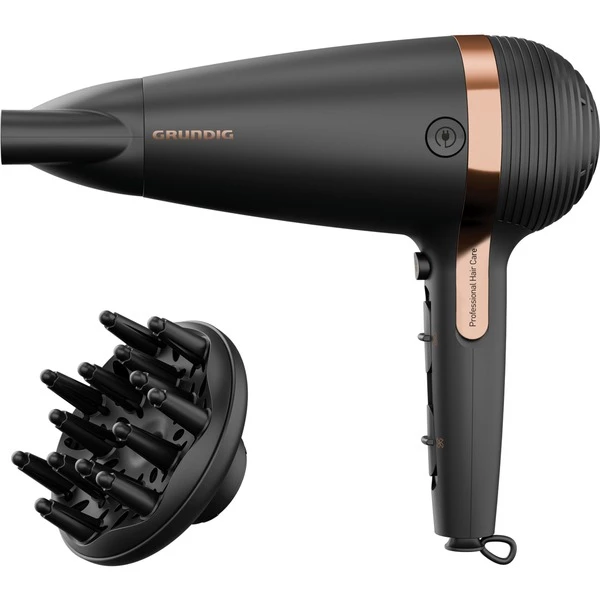 Grundig HD 7081 2100 W Noir, Rose Doré, Sèche-cheveux (Noir/Or Rose, Noir, Rose Doré, Orifice De Suspension, 1,8 M, 2100 W) – Image 3