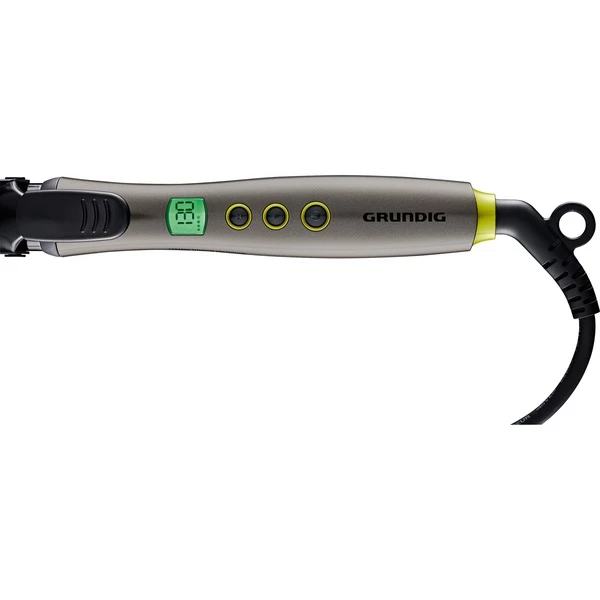 Grundig HS 6430 Fer à Friser À Chaleur Citron Vert 3 M (Taupe/Jaune, Fer à Friser, À Chaleur, 130 °C, 210 °C, Chauffage Céramique PTC, 60 S)