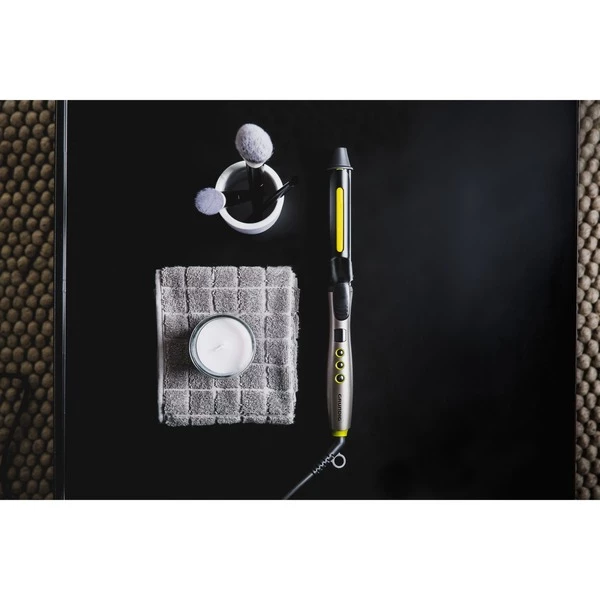 Grundig HS 6430 Fer à Friser À Chaleur Citron Vert 3 M (Taupe/Jaune, Fer à Friser, À Chaleur, 130 °C, 210 °C, Chauffage Céramique PTC, 60 S) – Image 4