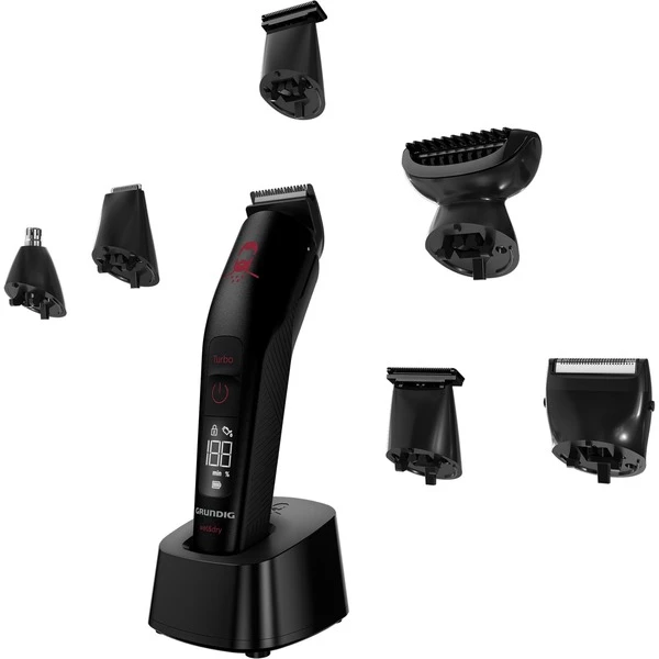 Grundig MGK 9030 Noir, Rouge, Tondeuse (Noir/Rouge, Noir, Rouge, 1 Mm, 2,5 Cm, Barbe, Sourcil, Nez, Batterie, 120 Min) – Image 4