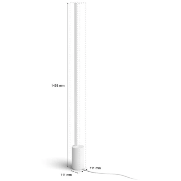 Philips 915005987101 Éclairage Au Sol, Lumière LED (Blanc, Philips Hue 915005987101, Chambre à Coucher, Salon, Blanc, IP20, Aluminium, II, 29 W) – Image 4