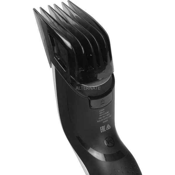 Philips HAIRCLIPPER Series 9000 Tondeuse à Cheveux, Lames En Titane, Sabots Motorisés (Noir/Argent, Lames En Titane, Sabots Motorisés, Noir, 0,5 Mm, 4,2 Cm, 4,1 Cm, Titane, Auto Turbo) – Image 4