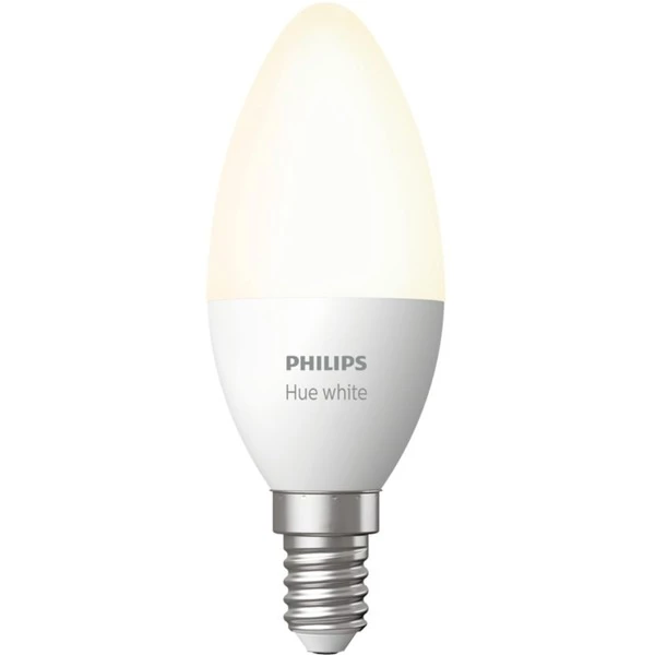 Philips Hue Flamme - Ampoule Connectée E14, Lampe à LED (Philips Hue White Flamme - Ampoule Connectée E14, Ampoule Intelligente, Blanc, Bluetooth/Zigbee, LED Intégrée, E14, Blanc Chaud)