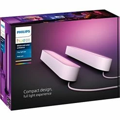 Philips Hue Hue Play Pack X2, Lumière LED (Blanc, Philips Hue White And Color Ambiance Hue Play Pack X2, Blanc, LED Intégrée, Ampoule(s) Non Remplaçable(s), Blanc, 2000 K, 6500 K)