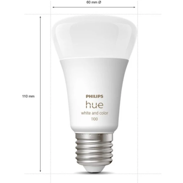 Philips Hue Kit De Démarrage : 3 Ampoules Connectées E27 (1100) + Variateur, Lampe à LED (Philips Hue White And Color Ambiance Kit De Démarrage : 3 Ampoules Connectées E27 (1100) + Variateur, Kit D'éclairage Intelligent, Blanc, Bluetooth/Zigbee, LED Intégrée, E27, 2000 K) – Image 3