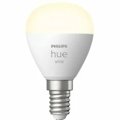 Philips Hue Pack De 1 Sphérique E14, Lampe à LED (Philips Hue White Pack De 1 Sphérique E14, Ampoule Intelligente, Blanc, Bluetooth/Zigbee, LED Intégrée, E14, Lumière Blanche Douce)