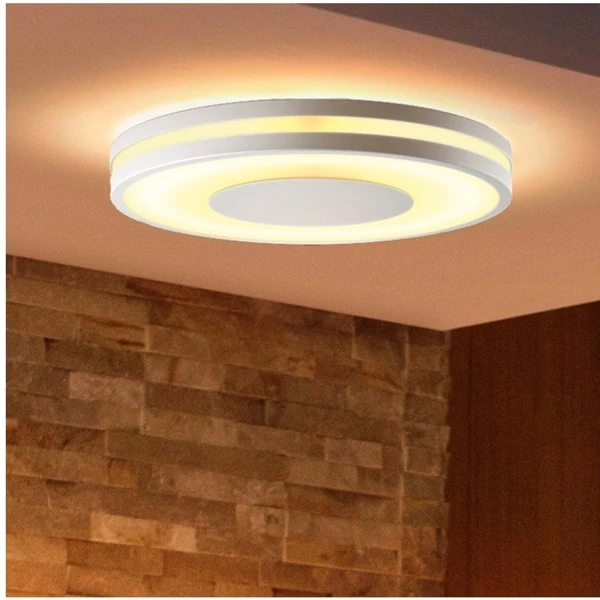 Philips Hue Plafonnier Being, Lumière LED (Blanc, Philips Hue White Ambiance Plafonnier Being, Éclairage De Plafond Intelligent, Blanc, Bluetooth, LED, Ampoule(s) Non Remplaçable(s), Blanc) – Image 4