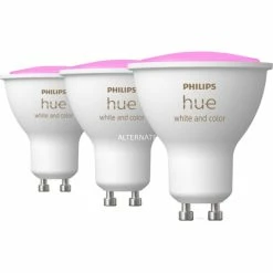 Philips Hue White & Color Ambiance GU10 3-pack, Lampe à LED (2000-6500K, RGB, Dimable)