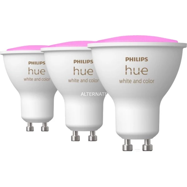Philips Hue White & Color Ambiance GU10 3-pack, Lampe à LED (2000-6500K, RGB, Dimable)