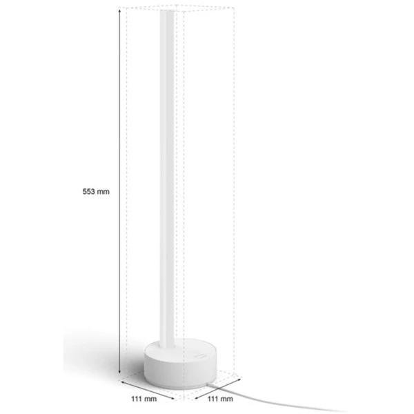 Philips Lampe à Poser Gradient Signe, Lumière LED (Blanc, Philips Hue White And Color Ambiance Lampe à Poser Gradient Signe, Lampe De Table Intelligente, Blanc, Bluetooth, LED, Ampoule(s) Non Remplaçable(s), 2700 K) – Image 4