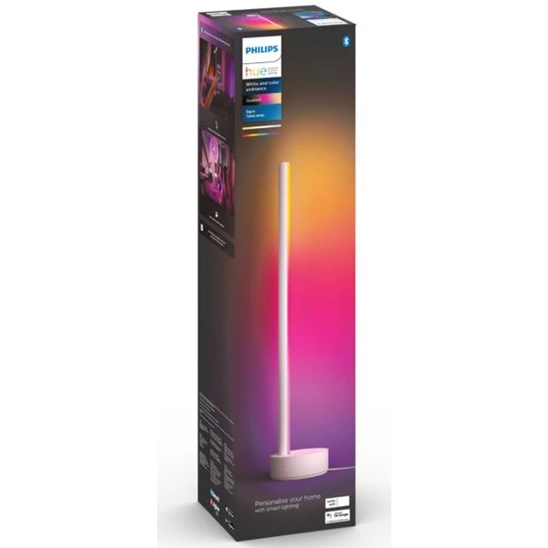 Philips Lampe à Poser Gradient Signe, Lumière LED (Blanc, Philips Hue White And Color Ambiance Lampe à Poser Gradient Signe, Lampe De Table Intelligente, Blanc, Bluetooth, LED, Ampoule(s) Non Remplaçable(s), 2700 K) – Image 6