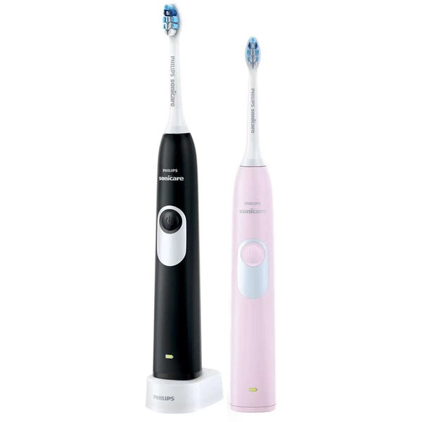 Philips Sonicare 2 Series Gum Health Brosse à Dents électrique, 1 Mode, 2 Manches, Brosse A Dents Electrique (Noir/Rose, 1 Mode, 2 Manches, Adulte, Brosse à Dents à Ultrasons, Soin Quotidien, Soins Des Gencives, 31000 Mouvements Par Minute, Noir, Rose, 2 Min, 30 Sec)