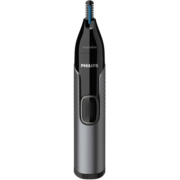 Philips Tondeuse Nez, Oreilles Et Sourcils, Nez / Ohrenhaartrimmer (Noir/gris, Oreilles Et Sourcils, Gris, Acier Inoxydable, Batterie, AA, Alcaline) – Image 2