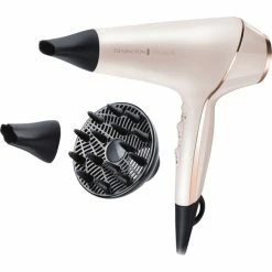 Remington AC9140 Beige, Noir 2400 W, Sèche-cheveux (Crème/Or, Secteur, Beige, Noir, Uniforme, Orifice De Suspension, 3 M, 2400 W)