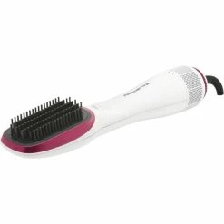 Rowenta CF6220 Brosse Soufflante Et Fer à Lisser Brosse Soufflante à Air Chaud Vapeur Rose, Blanc 900 W 1,8 M, Brosse à Air Chaud (Blanc/Rose, Brosse Soufflante à Air Chaud, Vapeur, Rose, Blanc, 1,8 M, 900 W, 200-240 V)
