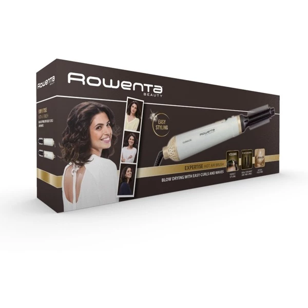 Rowenta Fashion Stylist CF3910CH Brosse Soufflante à Air Chaud À Chaleur Blanc, Brosse à Air Chaud (Blanc/Or, Brosse Soufflante à Air Chaud, À Chaleur, Blanc, Secteur, 2,1 Cm, 2,5 Cm) – Image 3