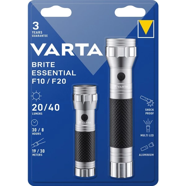 Varta 15628101402, Lampe De Poche (Argent/Noir)