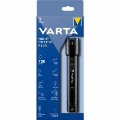 Varta F30R Noir Lampe Torche LED, Lampe De Poche (Noir, Lampe Torche, Noir, 2 M, IPX4, LED, 10 W)