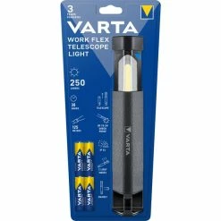 Varta Work Flex LED Noir, Lampe De Travail (Noir, LED, IPX4, Noir)